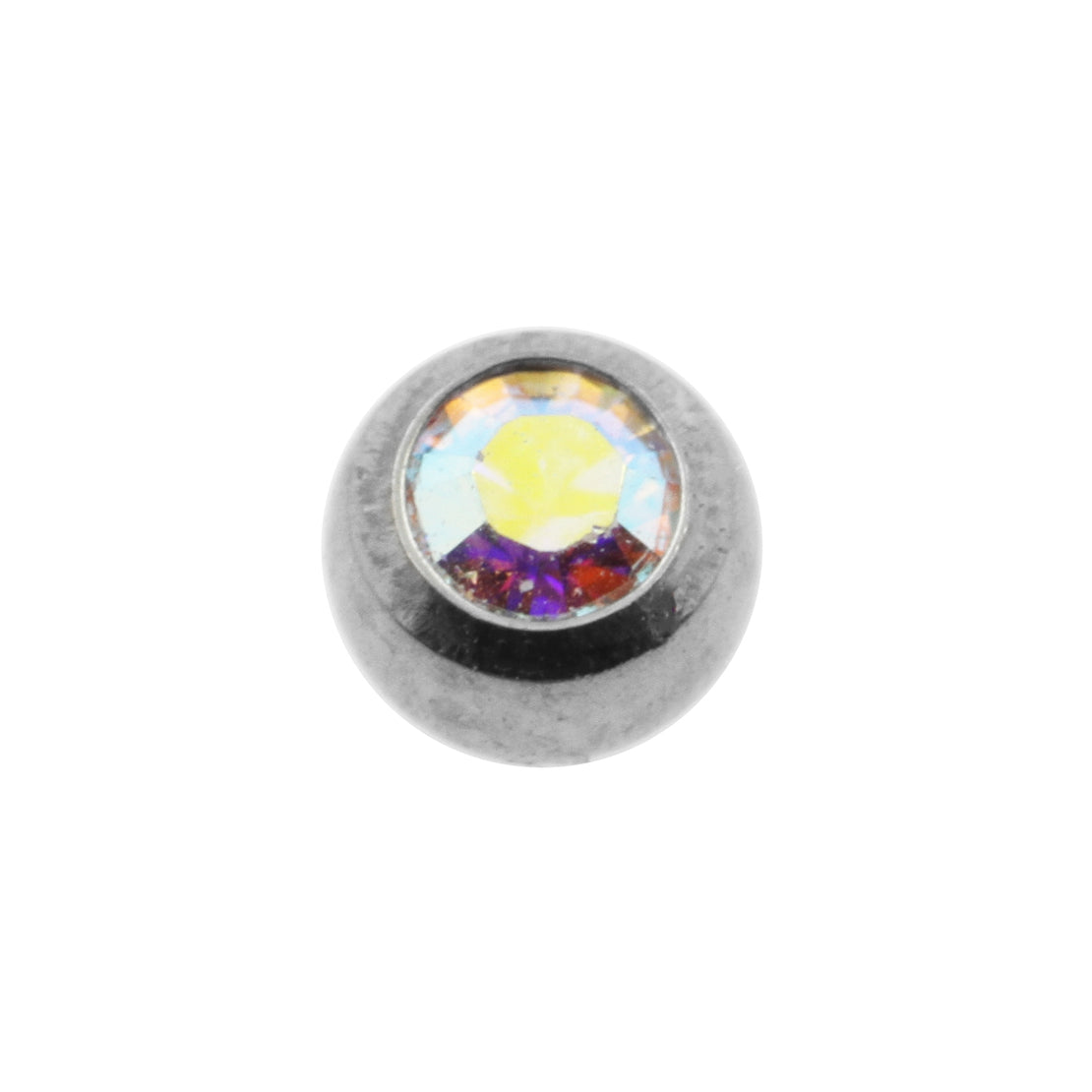 Titanium Opschroefbal Kristal Crystal AB