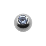 Titanium Schraubkugel Kristall Hellblau Saphir