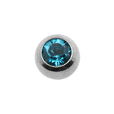 Titanium Aufschraubkugel Kristall Blue Zircon