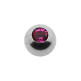 Titanium Schraubkugel Kristall Fuchsia