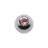 Titanium Schraubkugel Kristall Light Rose