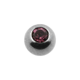 Titanium Aufschraubkugel Kristall Amethyst