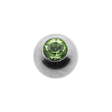 Titanium Aufschraubkugel Kristall Peridot