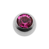 Titanium Schraubkugel Kristall Fuchsia