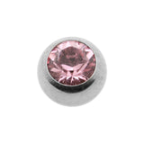 Titanium Schraubkugel Kristall Light Rose