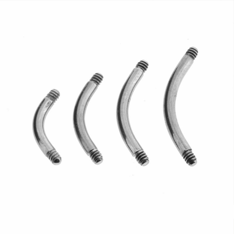 Titanium Gebogen staafje Zilver