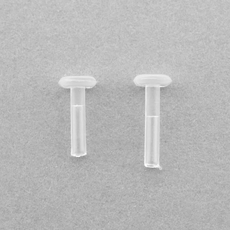 Bioplast Push-Fit Stud - 3mm Back Transparant