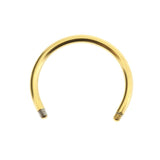 Chirurgischer Stahl Circular Barbell Gold