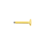 Chirurgischer Stahl Labret Stecker – 4 mm Scheibe Gold