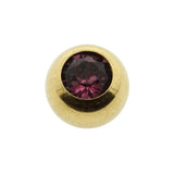 Chirurgischer Stahl Schraubkugel mit Amethyst-Kristall