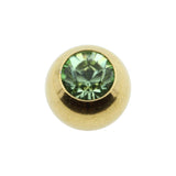Chirurgischer Stahl Schraubkugel mit Peridot-Kristall