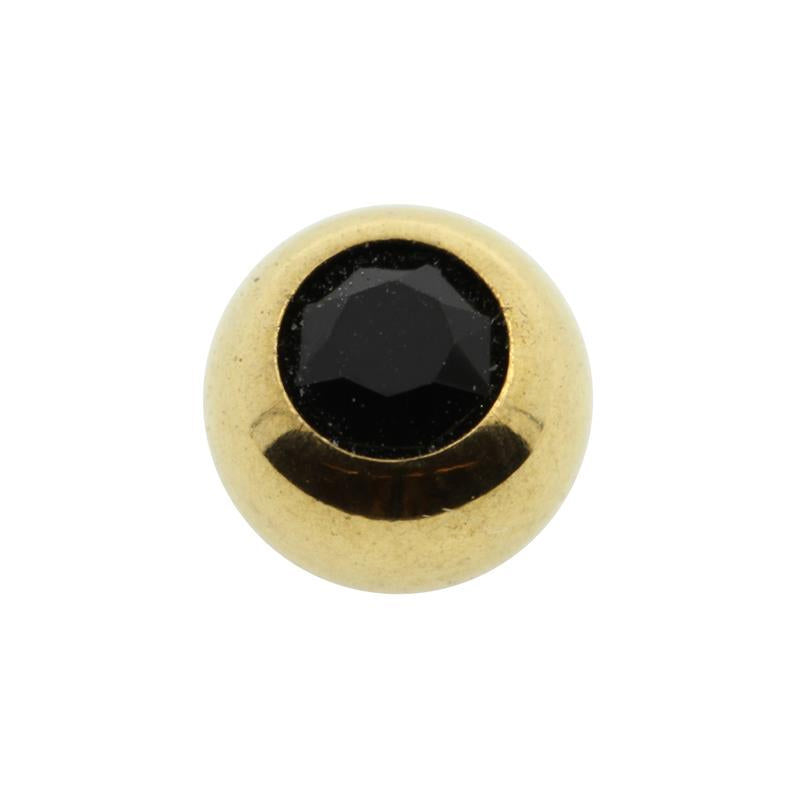 Surgical Steel Jewelled Threaded Ball Jet