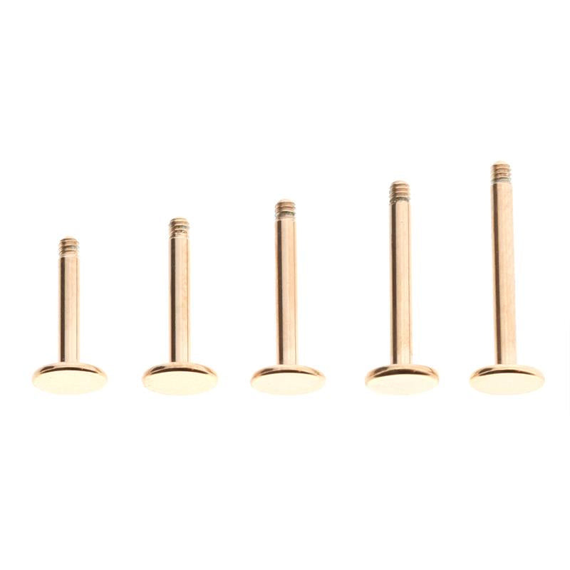 Chirurgisch Staal Labret Stud - 4 mm Disc Rose Goud