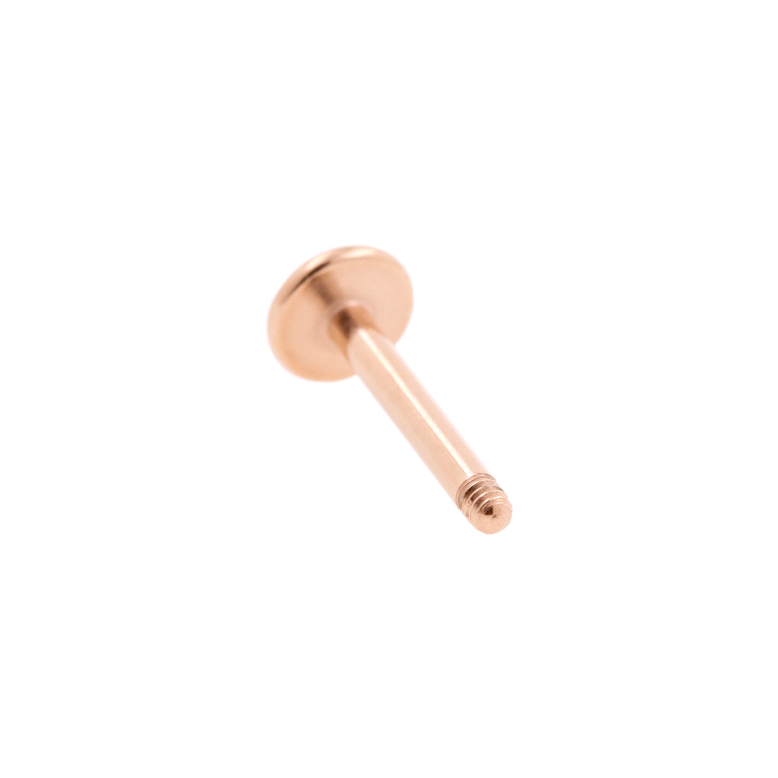 Surgical Steel Labret Stud - 4 mm Disc Rose Gold