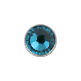 Titan-Disc mit Kristall Blue Zircon