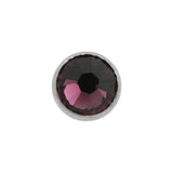Titan-Disc mit Amethyst-Kristall