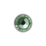 Titan-Disc mit Peridot-Kristall