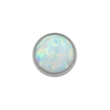 Titan Cabochon Opal Disc Weißer Opal