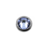Titan-Disc mit hellblauem Saphir-Kristall