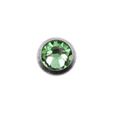 Titan-Disc mit Peridot-Kristall