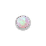 Titanium Cabochon Opaal Disc Pink Opal