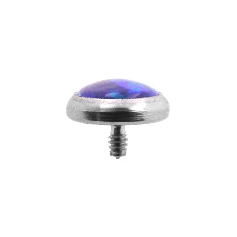 Titanium Cabochon Opal Disc Black Opal