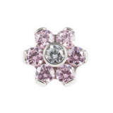 Titan Zirkonia Blume Pink / Klar
