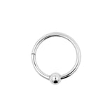 Chirurgischer Stahl Ball Closure Click Ring Silber