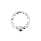 Chirurgischer Stahl Ball Closure Click Ring Silber