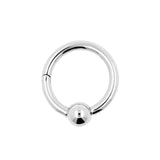 Chirurgischer Stahl Ball Closure Click Ring Silber