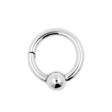 Chirurgischer Stahl Ball Closure Click Ring Silber
