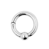 Chirurgischer Stahl Ball Closure Click Ring Silber