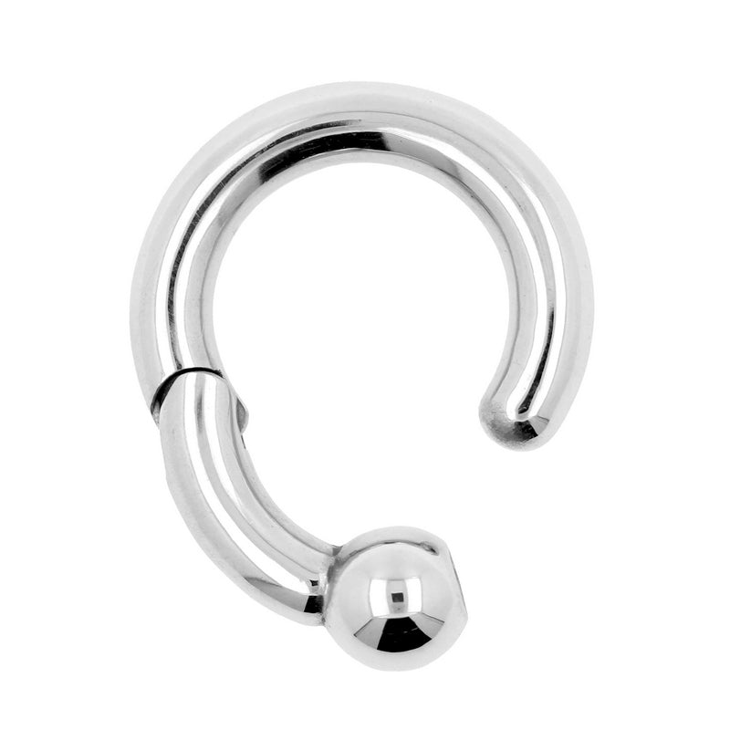 Small Closure Click Surgical Steel Ball Closure Click Ring Silver