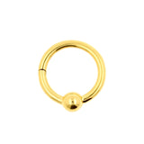 Chirurgischer Stahl Ball Closure Click Ring Gold