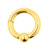 Chirurgischer Stahl Ball Closure Click Ring Gold
