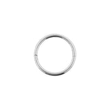 Nickel-Free Stainless Steel Click Ring With Wave Lock Silver
