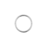 Nickelfreier Edelstahl Click Ring mit Wave Lock – Silber