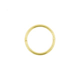 Nickel-Free Stainless Steel Click Ring With Wave Lock Gold