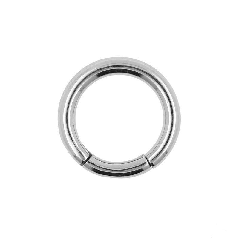 Chirurgisch Stalen Click Ring Zilver