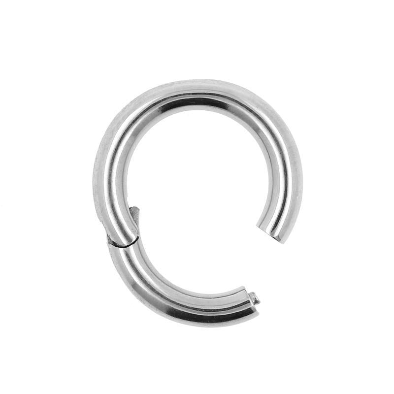 Chirurgisch Stalen Click Ring Zilver