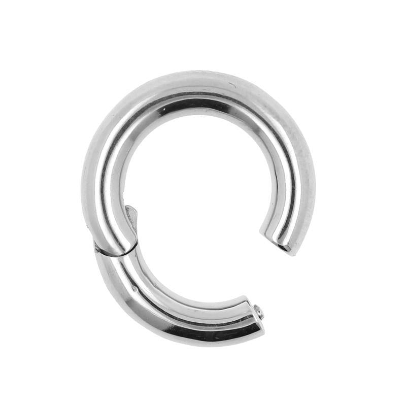 Chirurgisch Stalen Click Ring Zilver