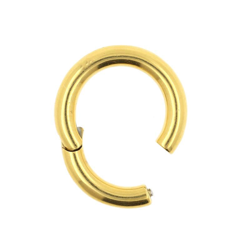 Chirurgisch Stalen Click Ring Goud