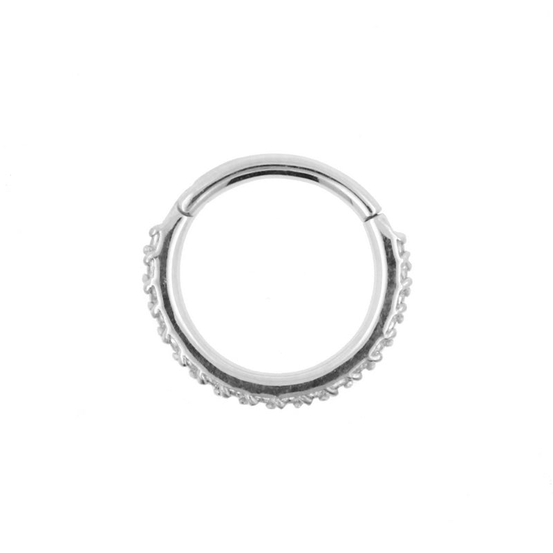 18 Karaats Witgouden Click Ring Met Zirkonia Clear
