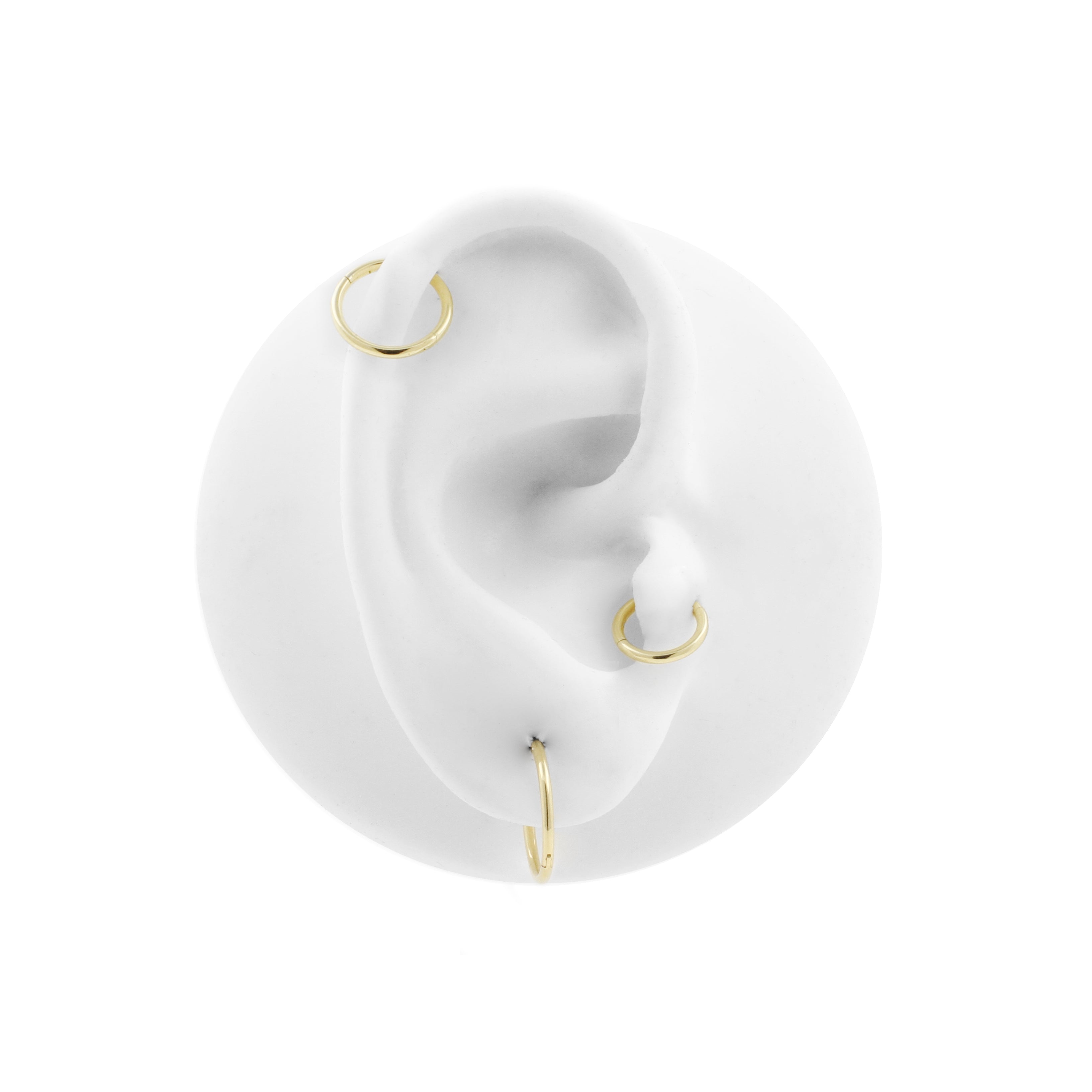 18 Karat Gold Click Ring With Wave Lock