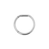 Chirurgischer Stahl Click-Ring - Gerades Tragefläche Silber