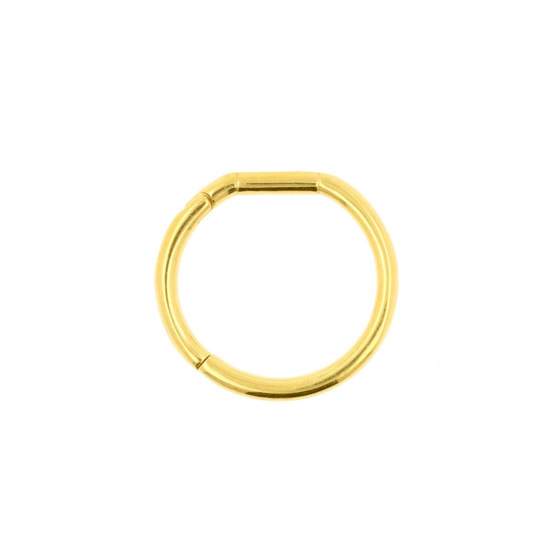 Chirurgisch Stalen Click Ring - Recht Draagvlak Goud