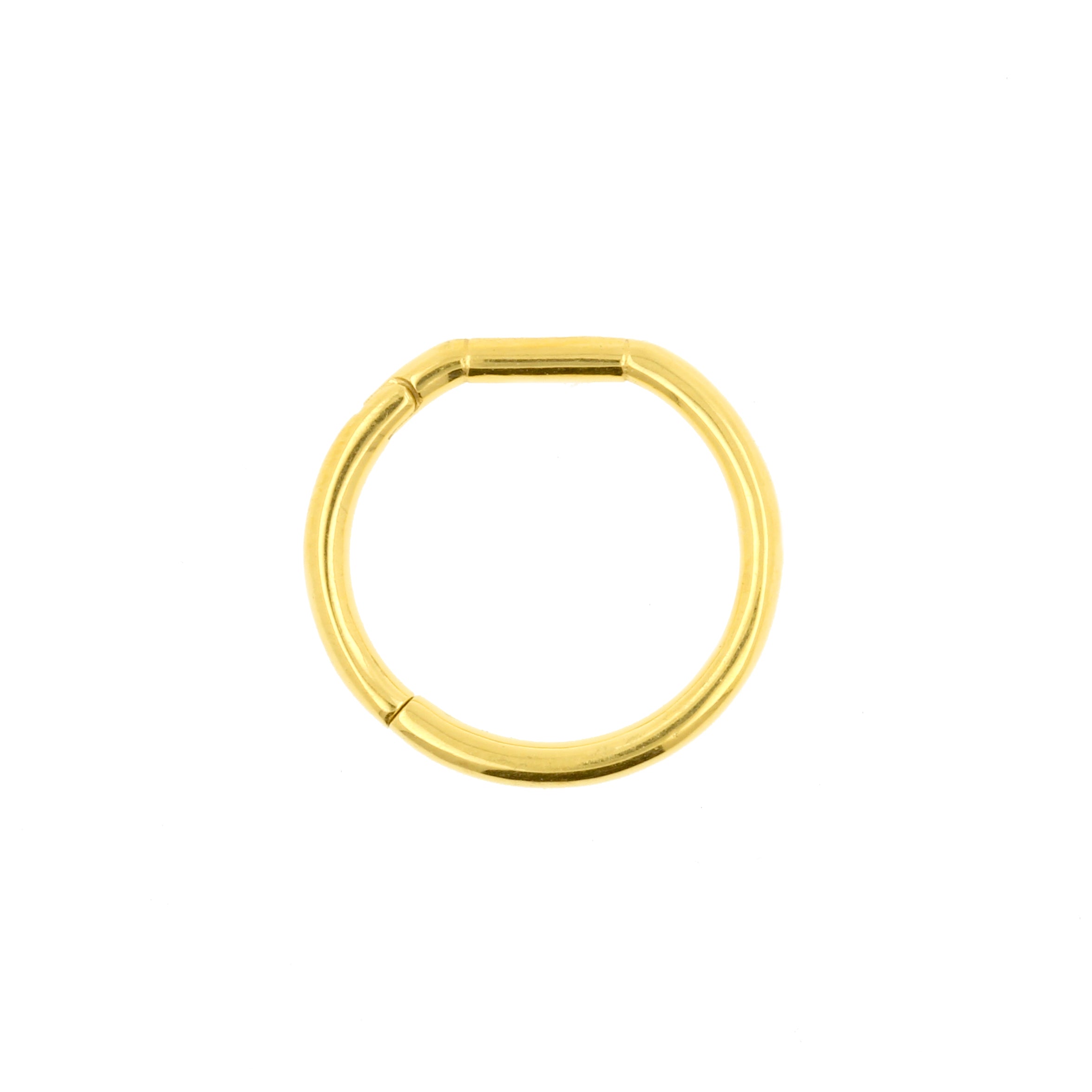 Chirurgisch Stalen Click Ring - Recht Draagvlak Goud