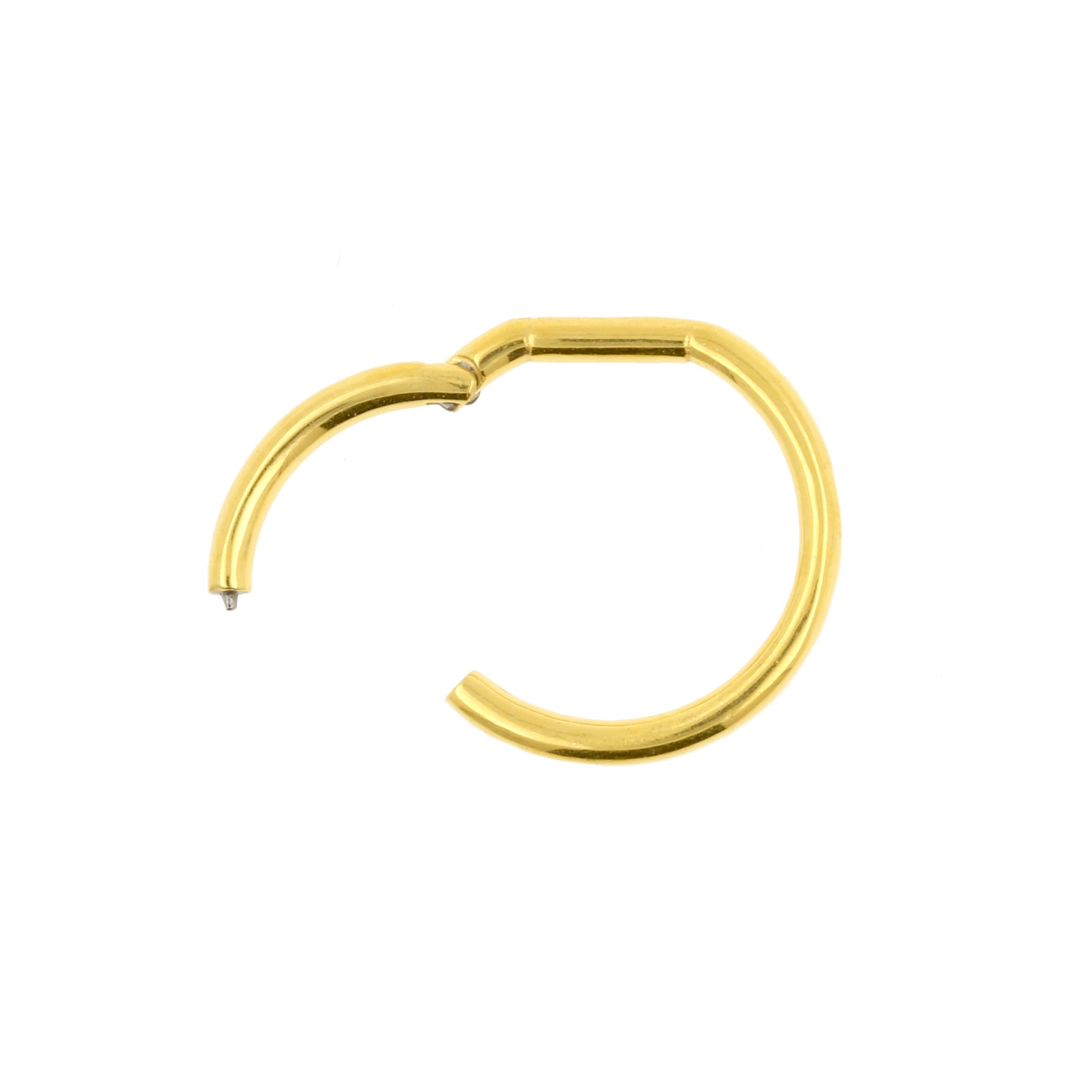 Chirurgisch Stalen Click Ring - Recht Draagvlak Goud