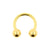 Chirurgisch Stalen Circular Barbell Goud