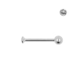 Chirurgischer Stahl Nano Barbell mit 2mm Kristall Klar